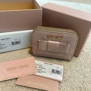 Authentic Miu Miu dusty pink wallet